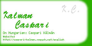 kalman caspari business card