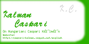 kalman caspari business card